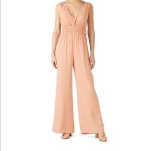 Peach/blush Krisa drawstring jumpsuit Size XS. NWT